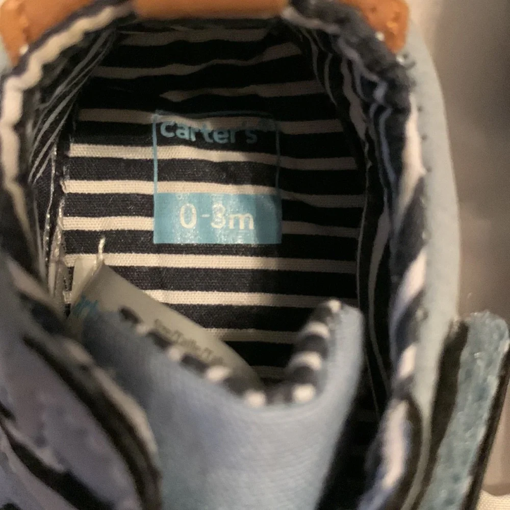 Carter's Blue Baby Walker Shoes with Velcro Straps